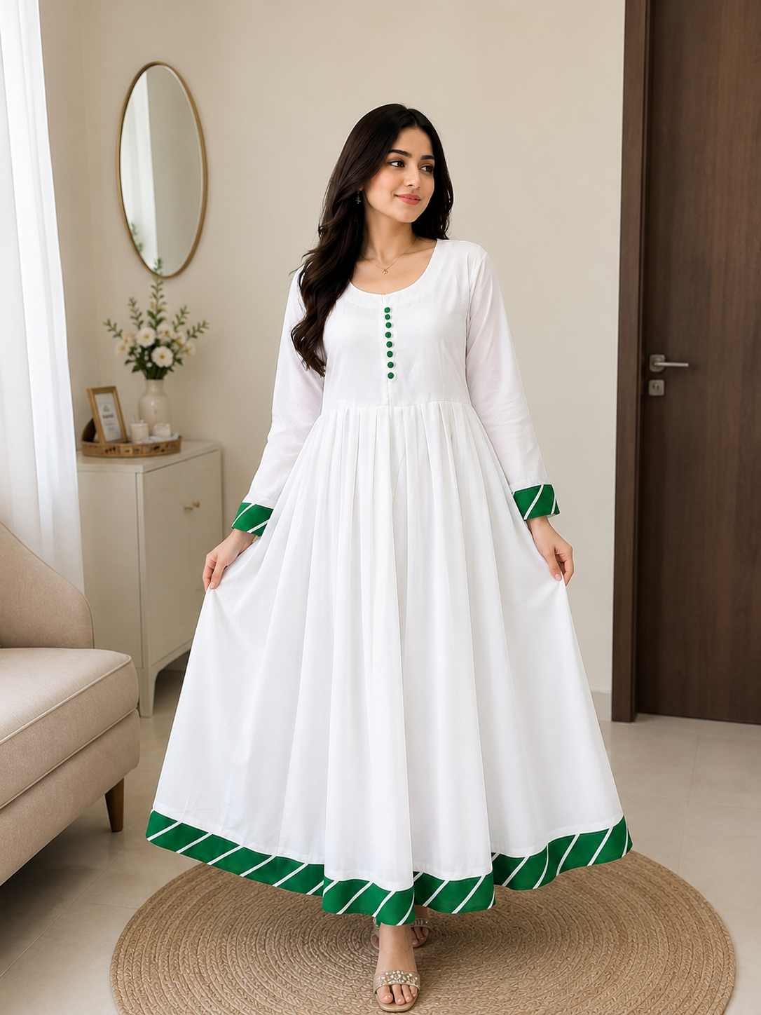 14 August Elegant White Maxi