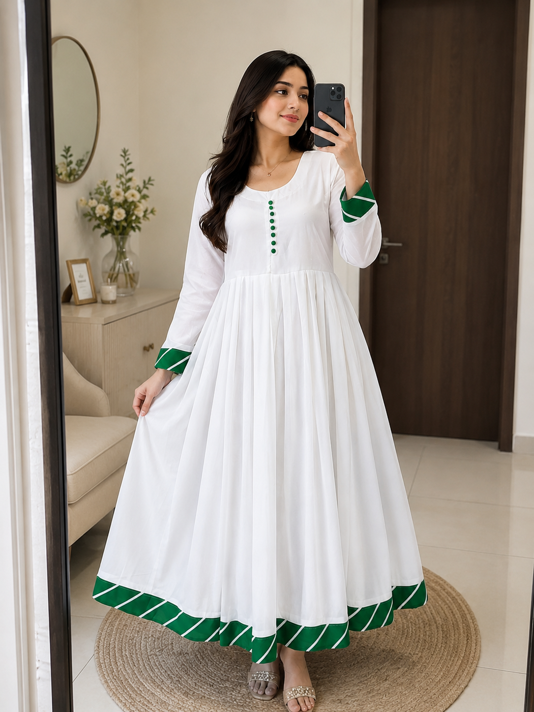 14 August Elegant White Maxi