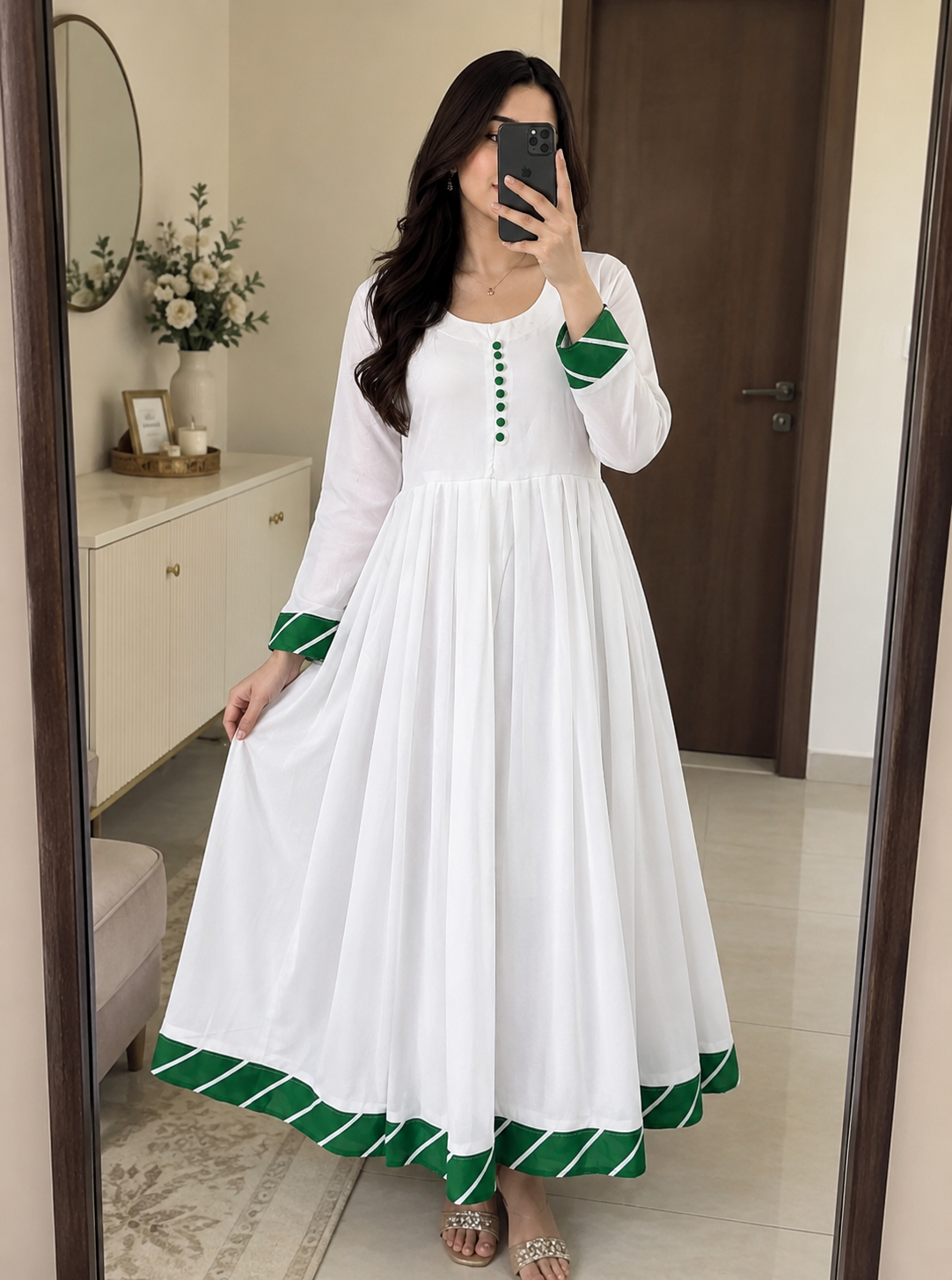 14 August Elegant White Maxi
