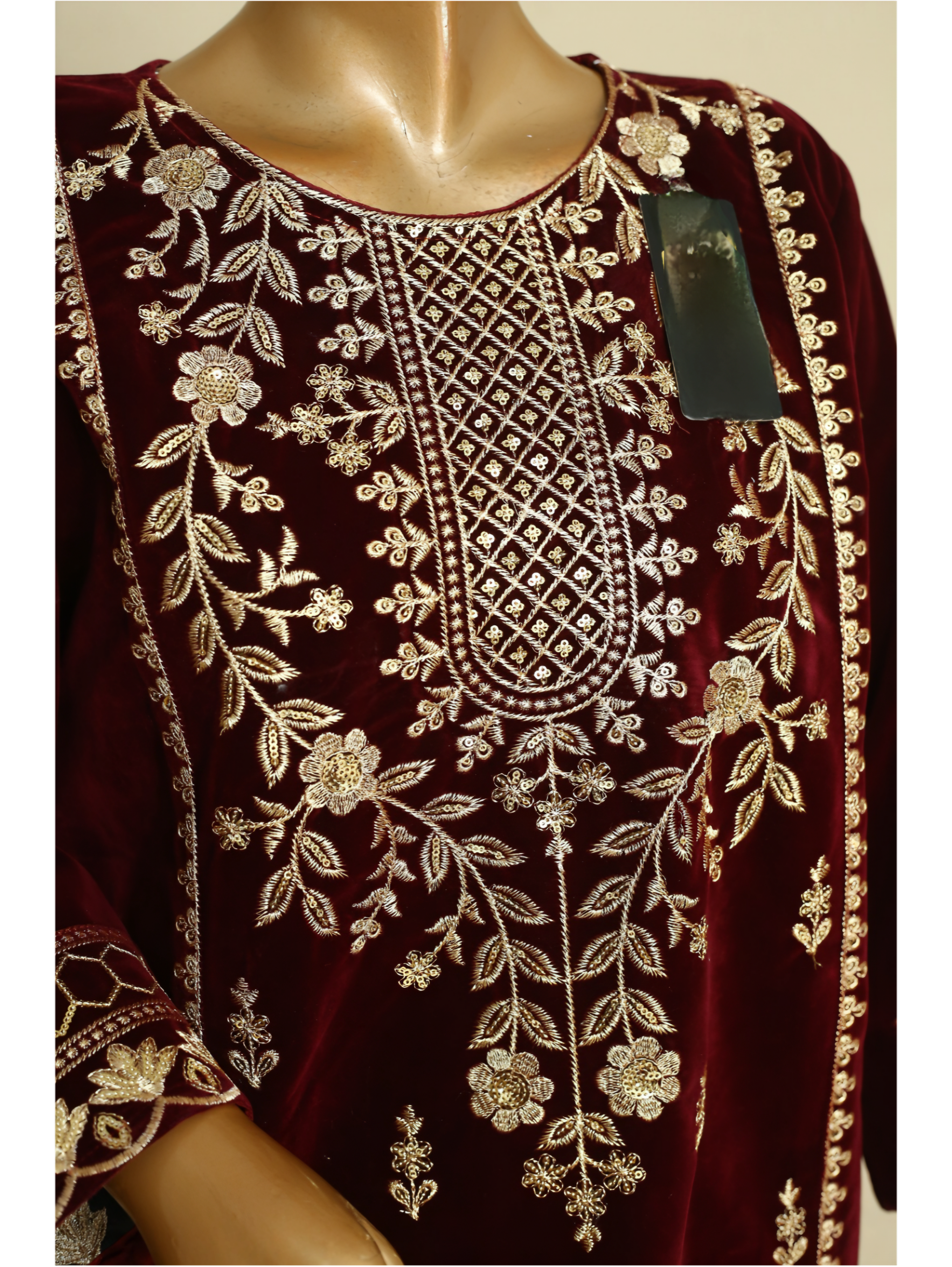 Sophisticated Burgundy Velvet Two-Piece Suit