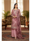Rose Blush Embroidered Luxury Three-Piece Ensemble