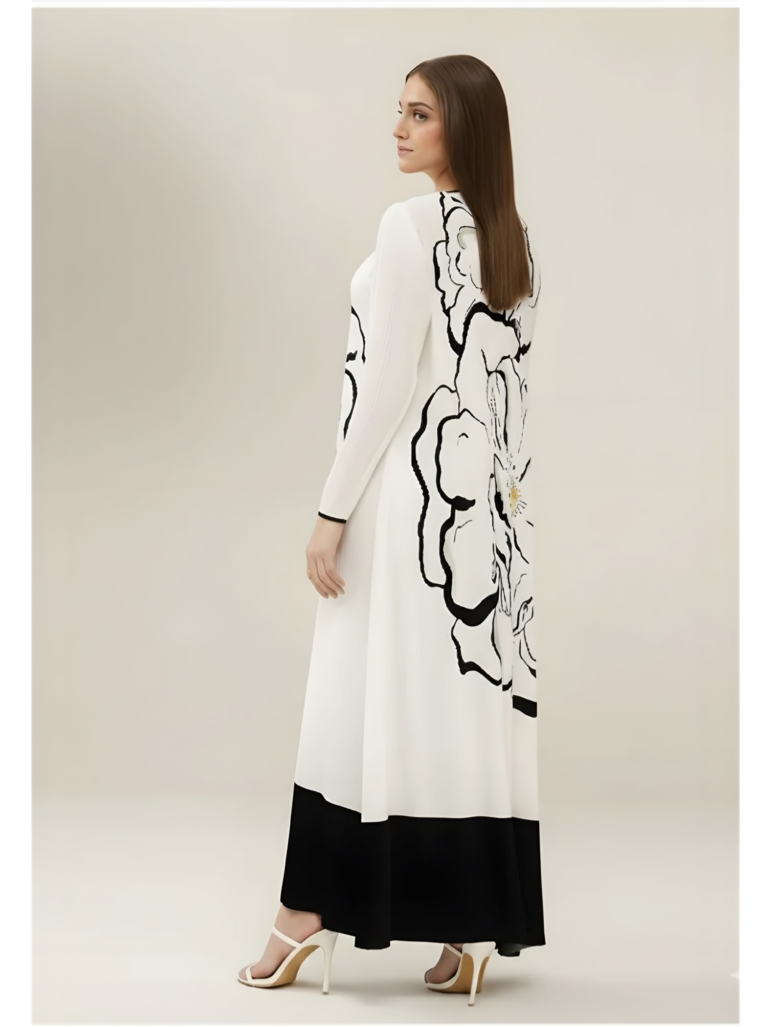 Lulusar  Long White Printed