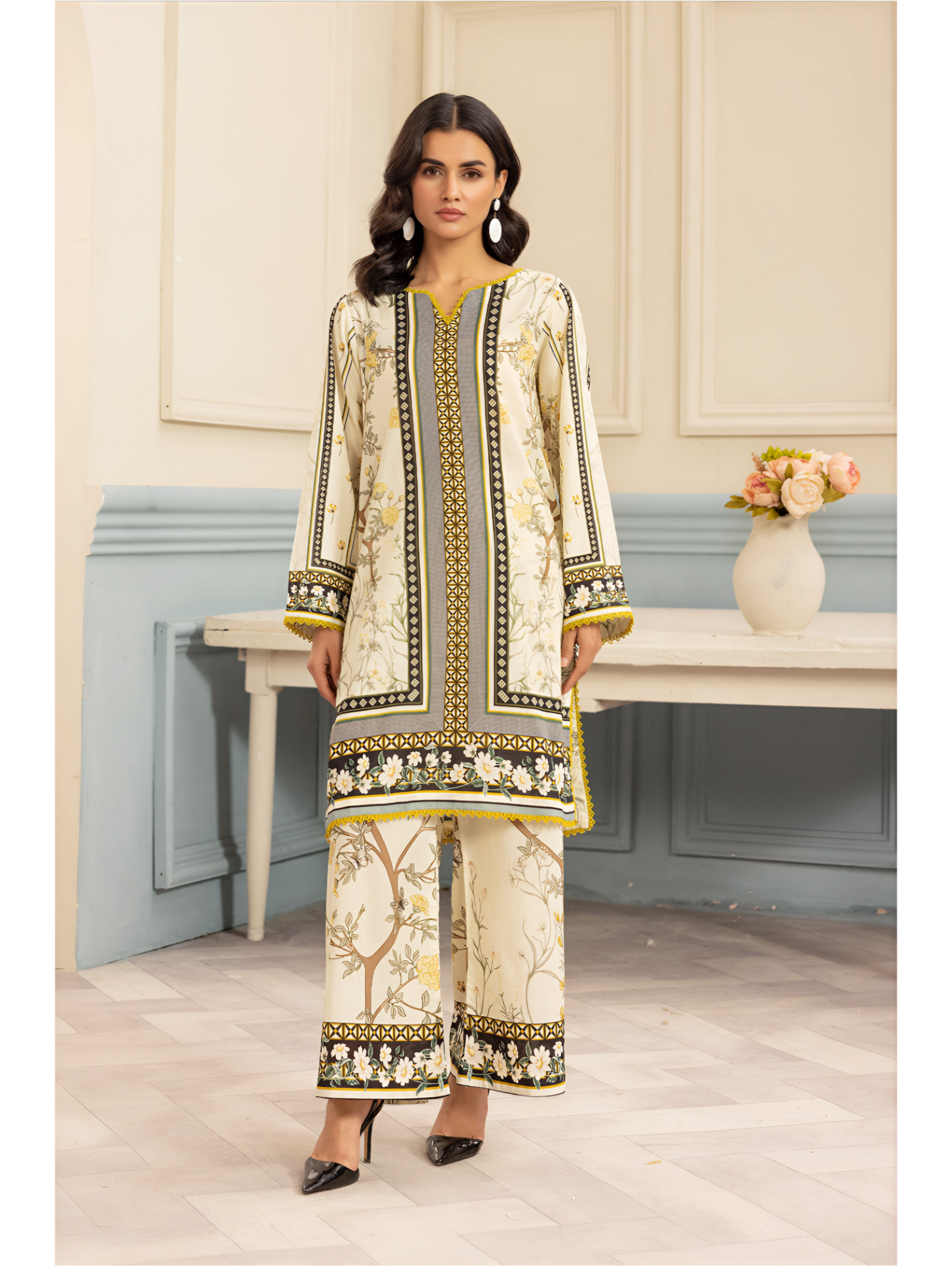 Digital Printed 2 Pcs Co-Ord Set: