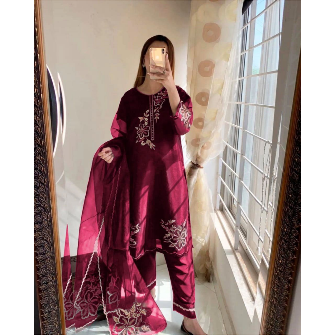 Elegant Hand Embroidery Formal 3-Piece