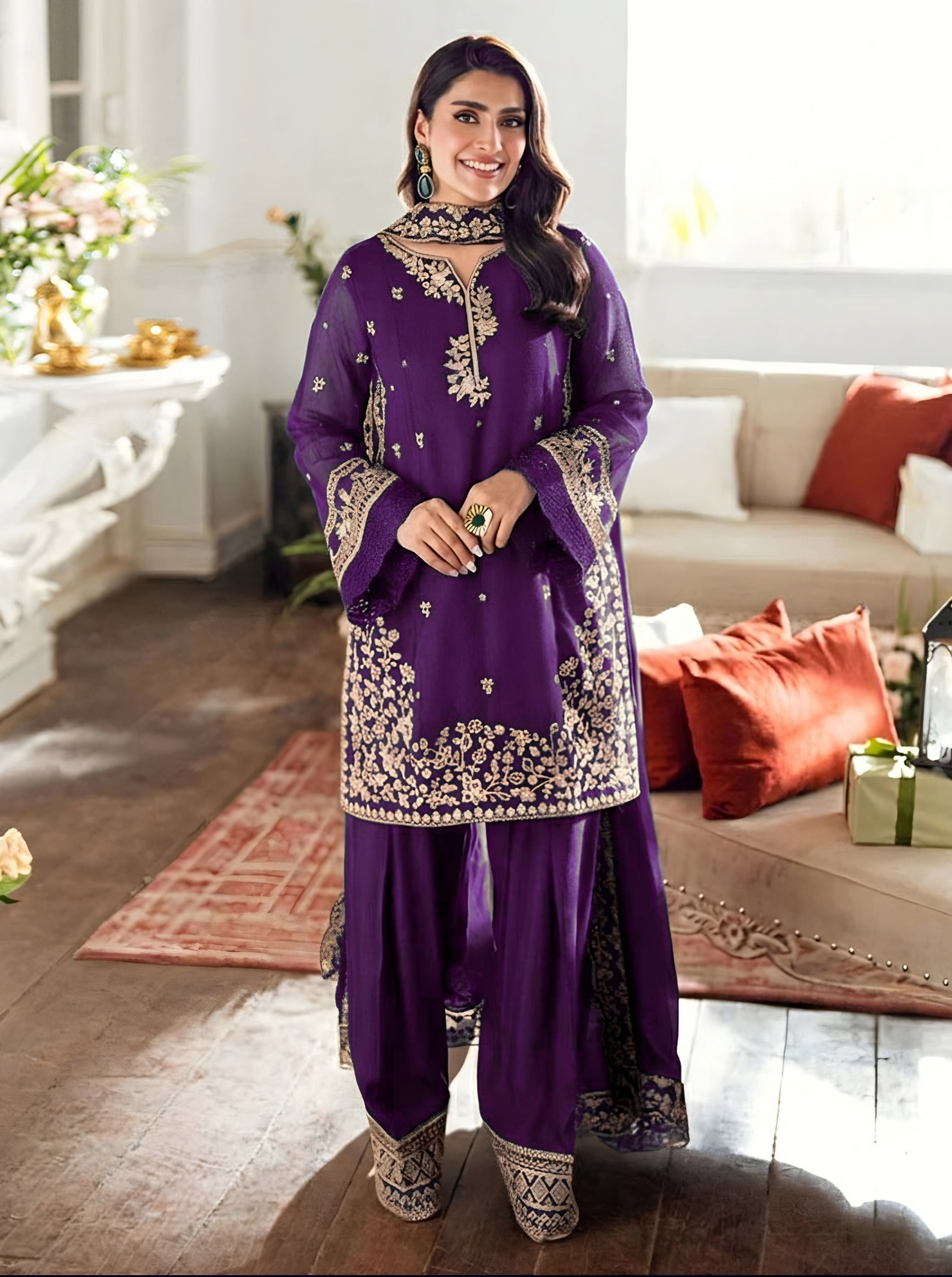 Embroidered 3PC Dress