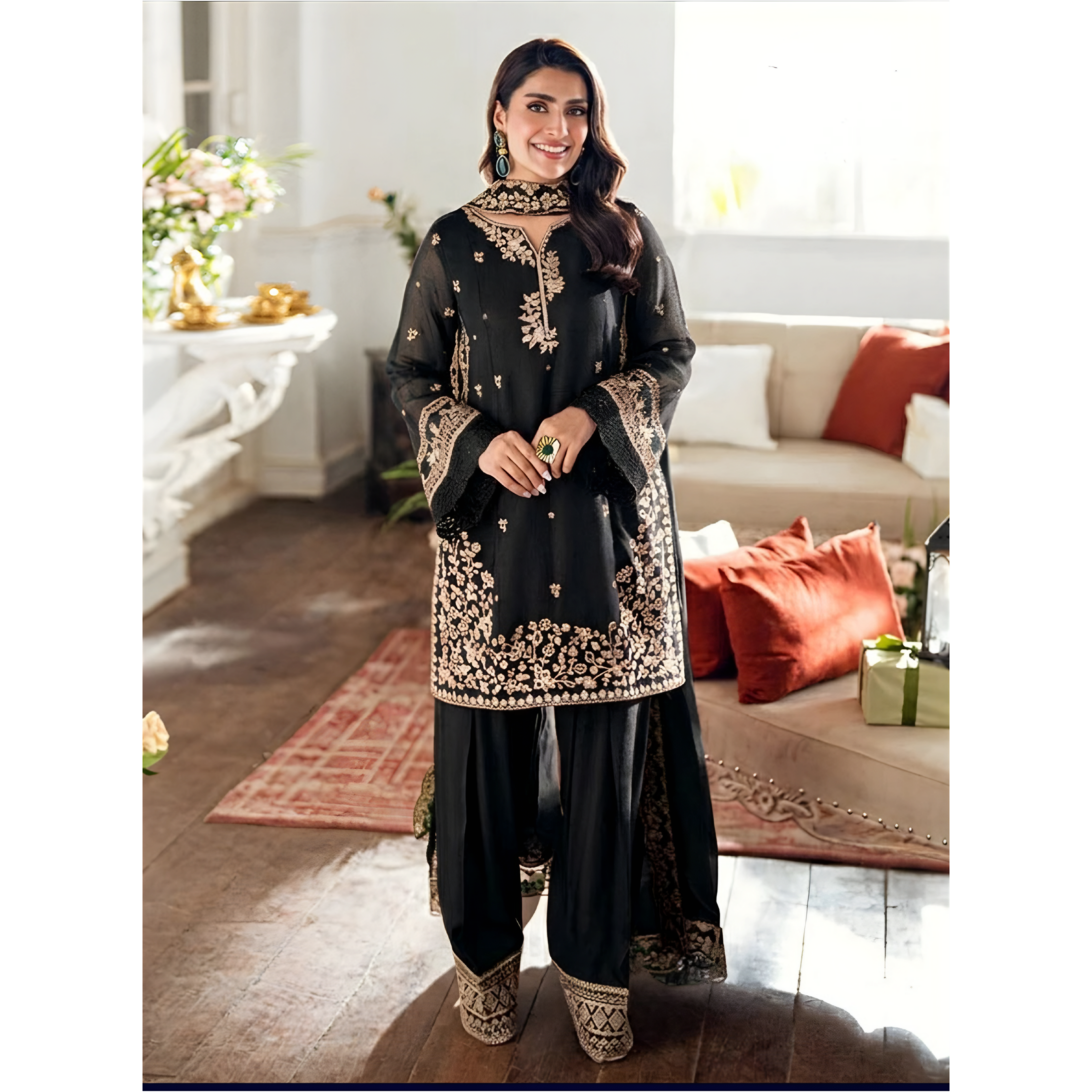 Embroidered 3PC Dress