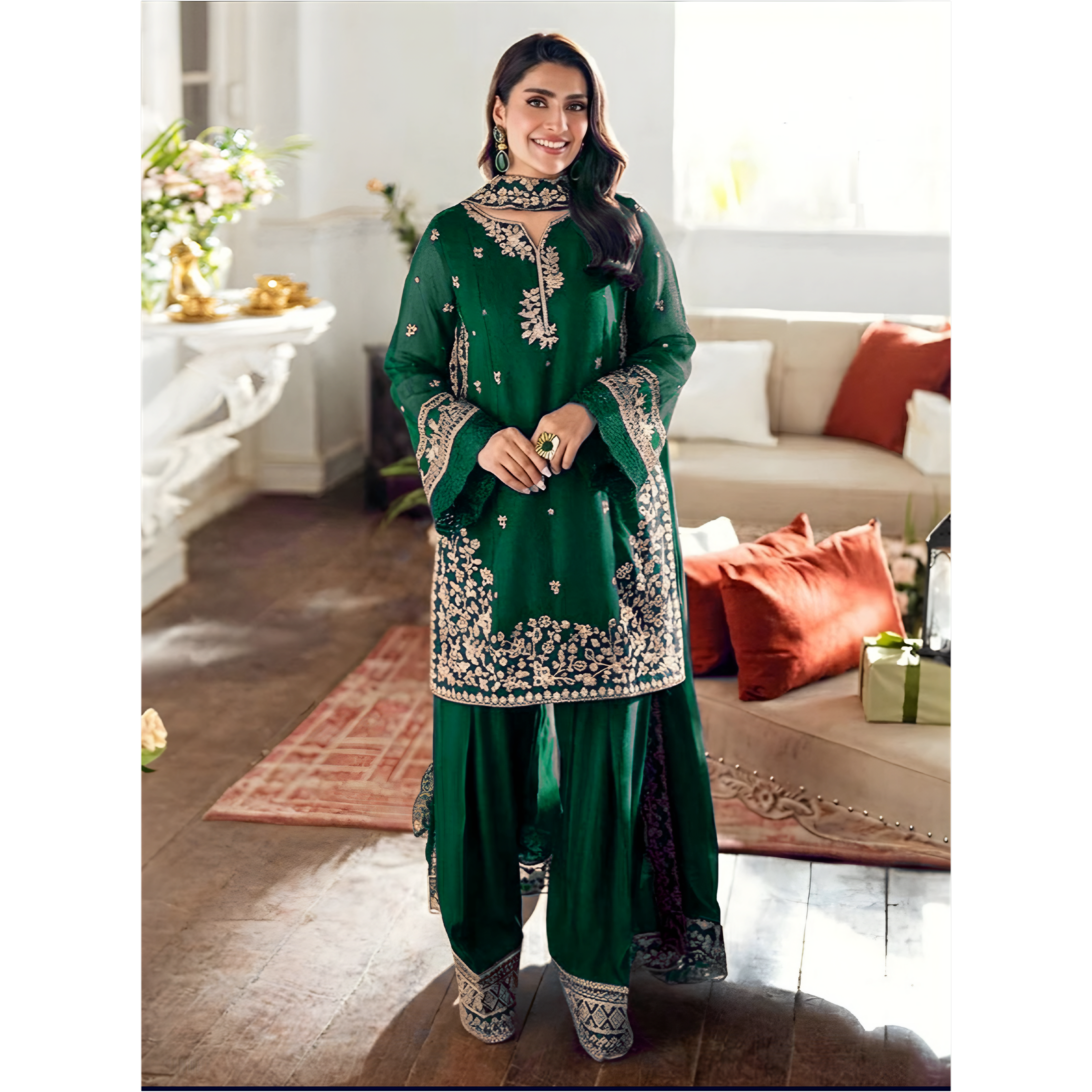 Embroidered 3PC Dress