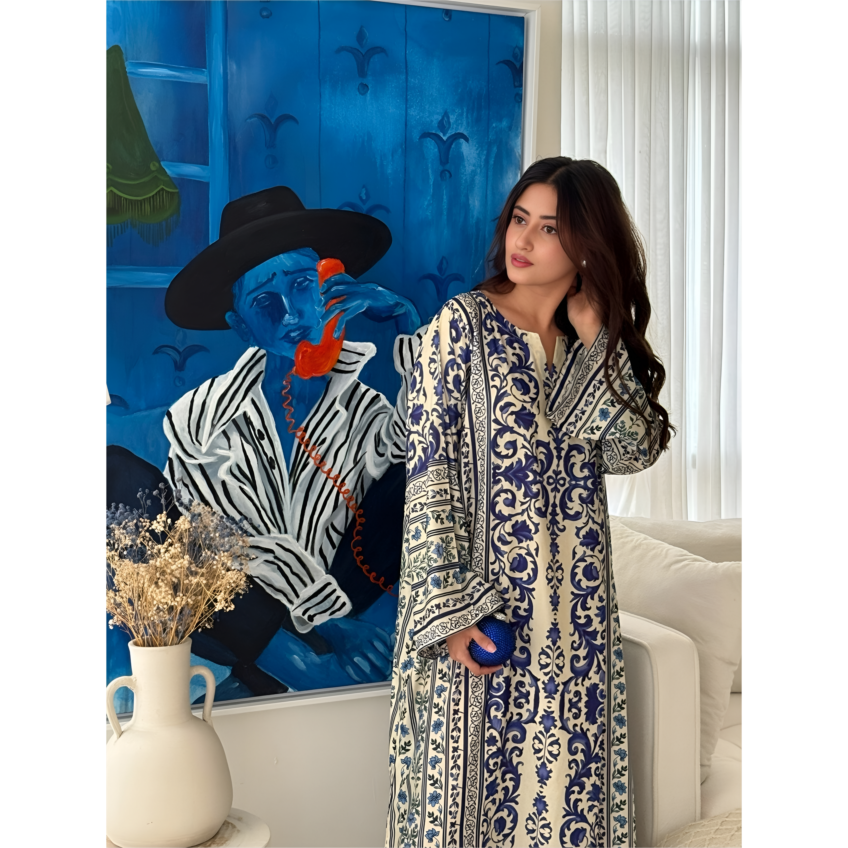 Royal Blue Kaftan