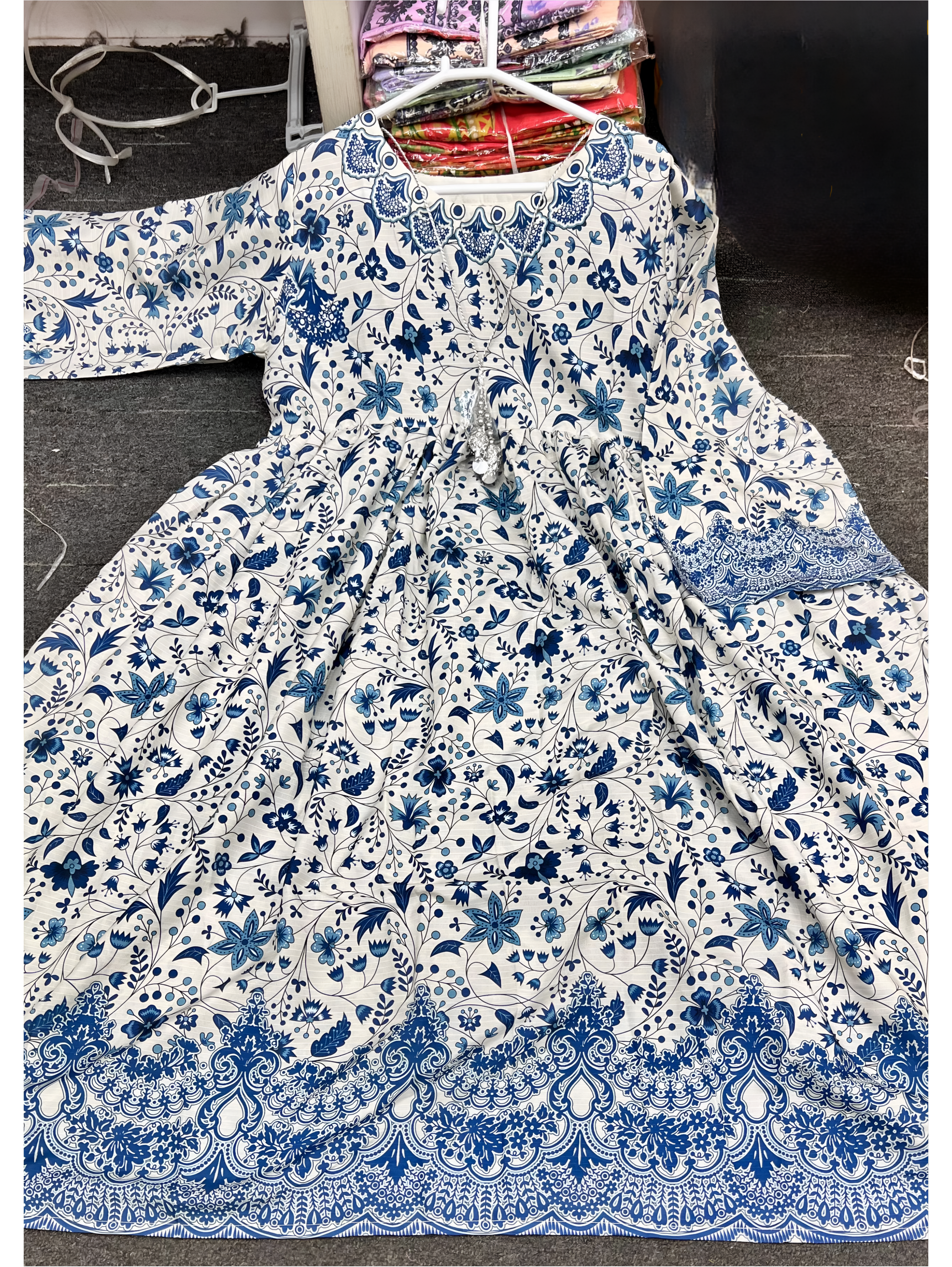 Elegant Printed Lawn Frock (3 PCS)