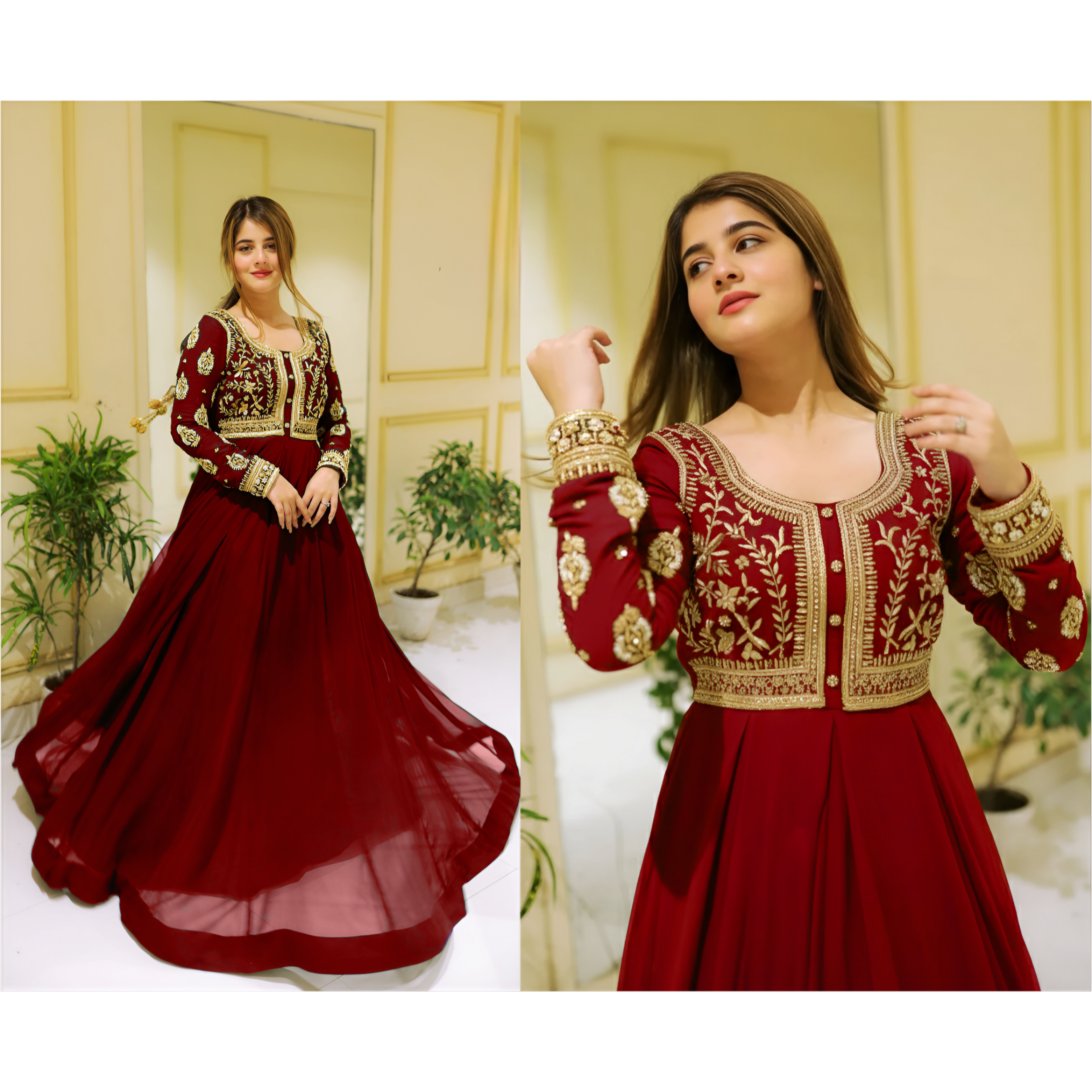 Embroidered Maxi – 2PC Set