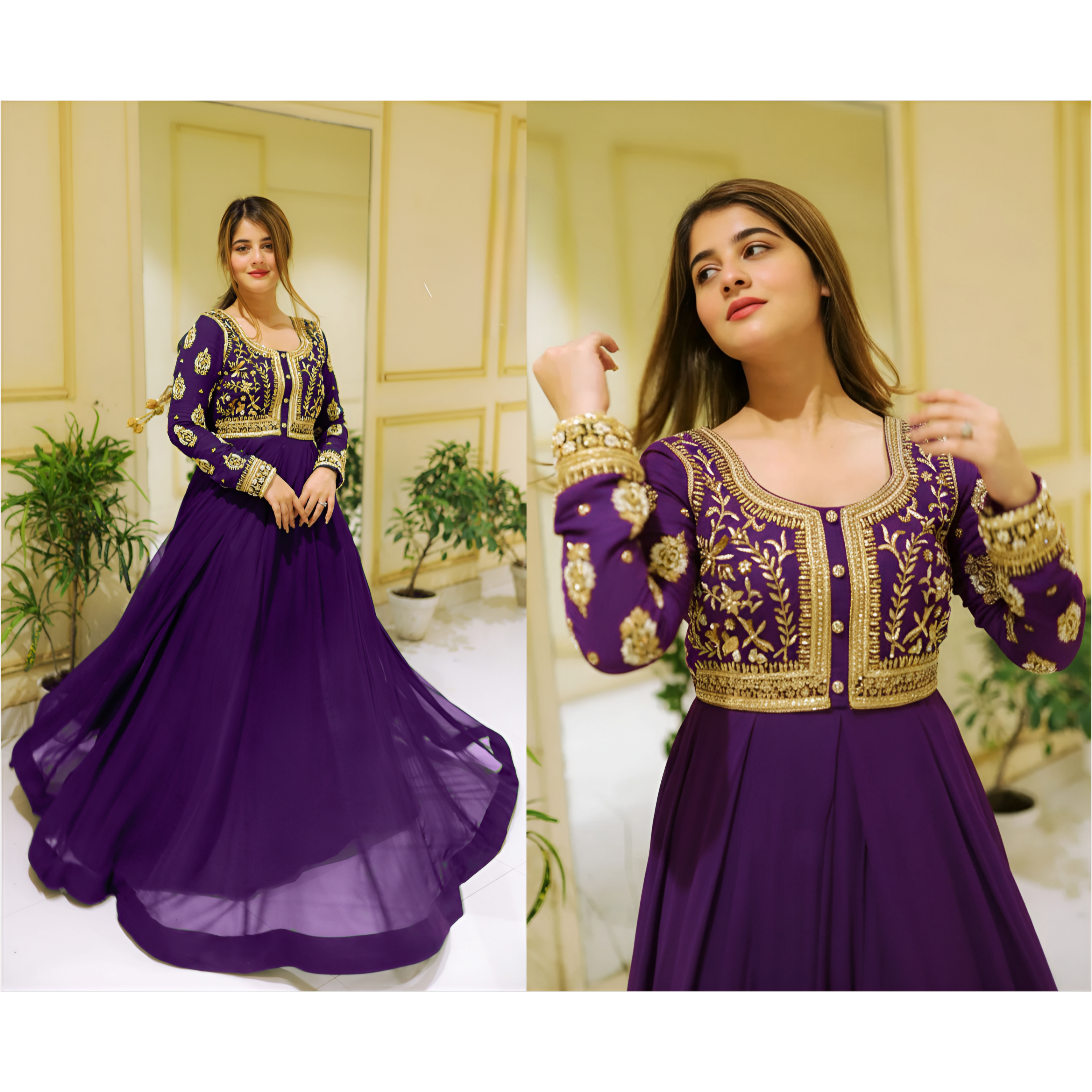 Embroidered Maxi – 2PC Set