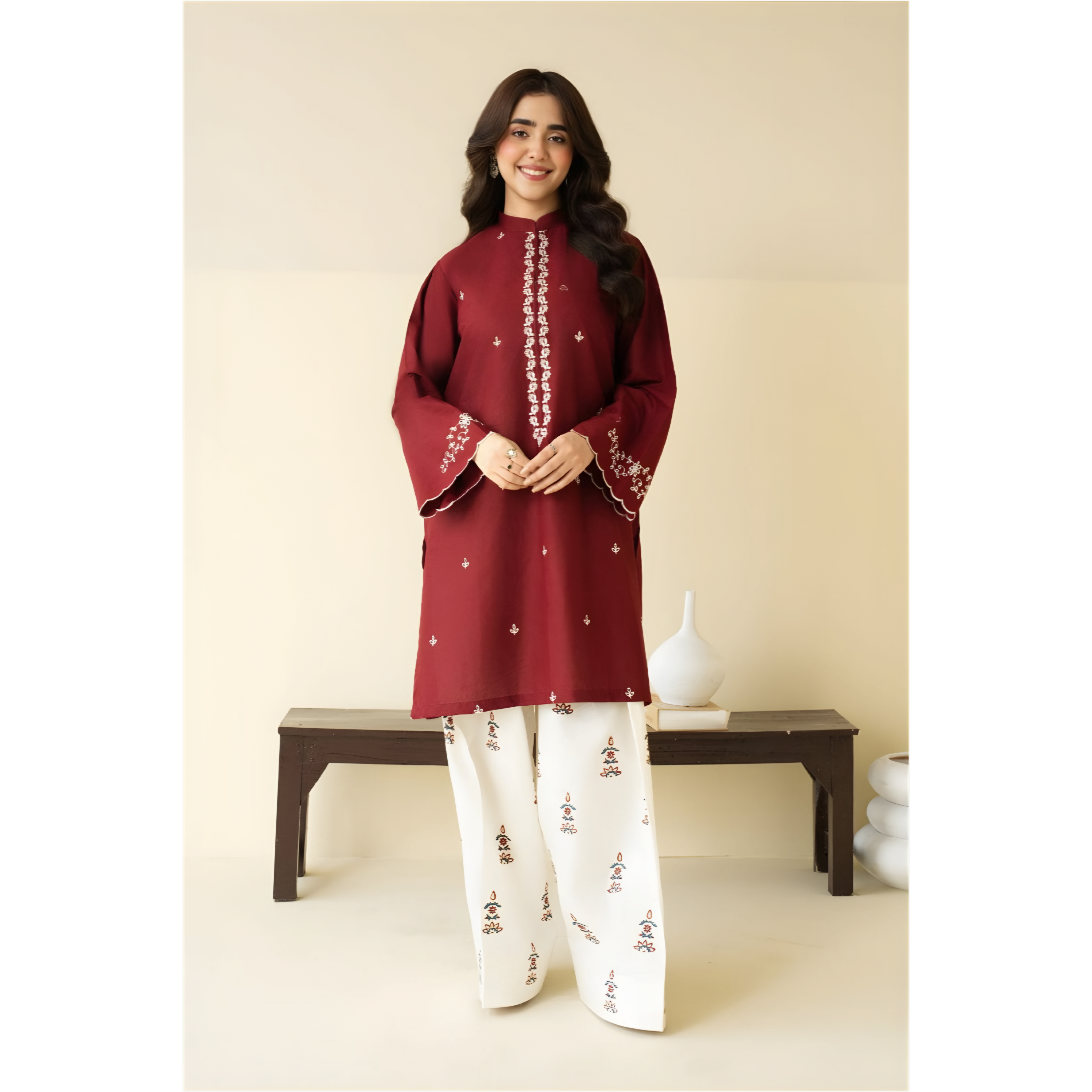 Summer Grace Embroidered Cotton Outfit