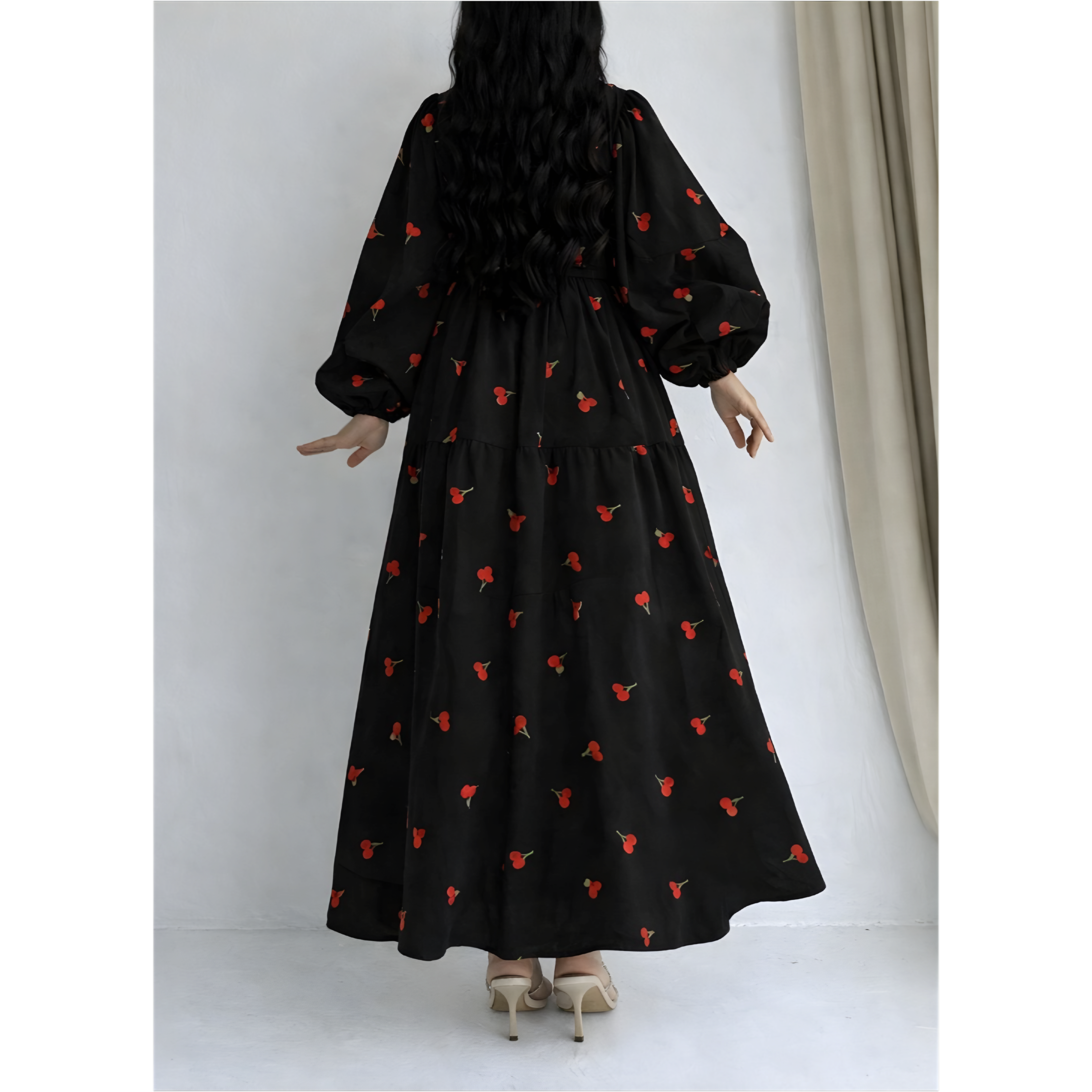 Cherry Embroidered Maxi