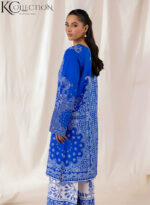 Royal Blue Paisley Printed 2-Piece Suit - Image 3