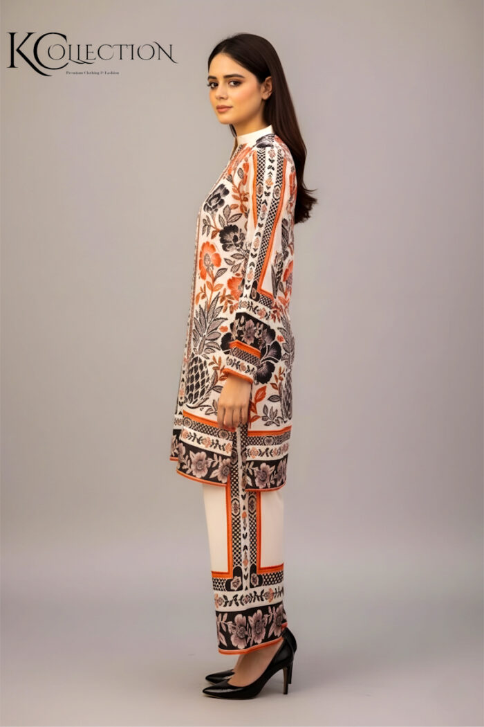 Premium Floral Printed 2-Piece Lawn Suit – Stitched & Ready to Wear - Image 3