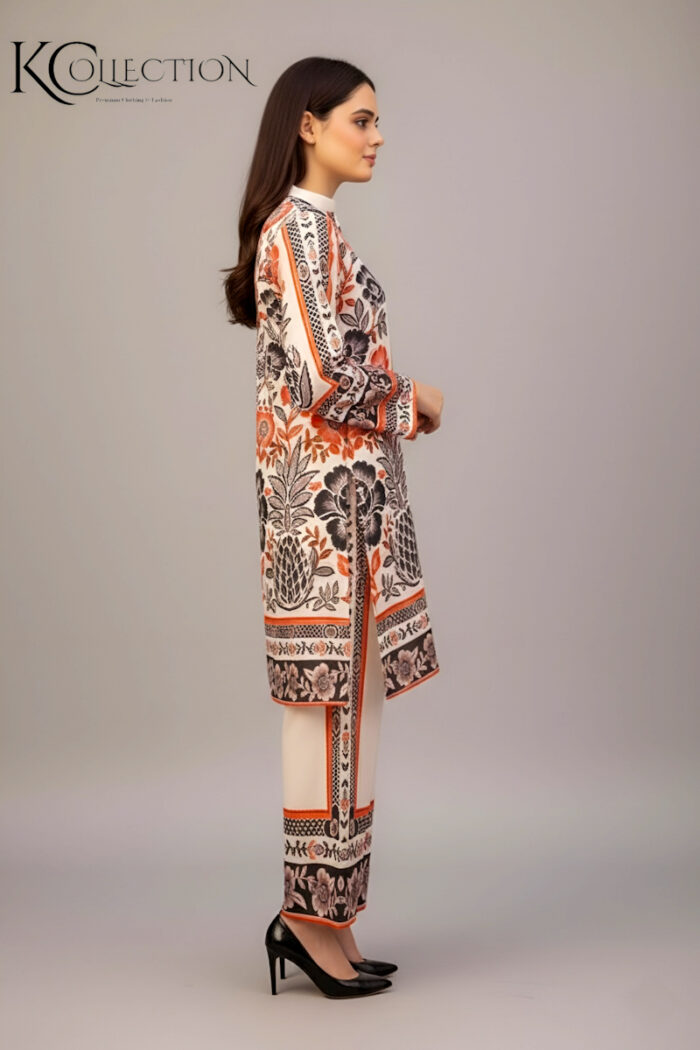 Premium Floral Printed 2-Piece Lawn Suit – Stitched & Ready to Wear - Image 4