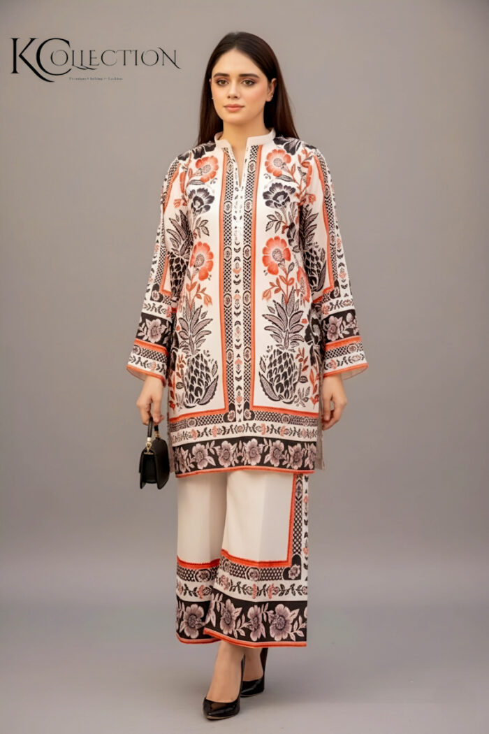 Premium Floral Printed 2-Piece Lawn Suit – Stitched & Ready to Wear - Image 1