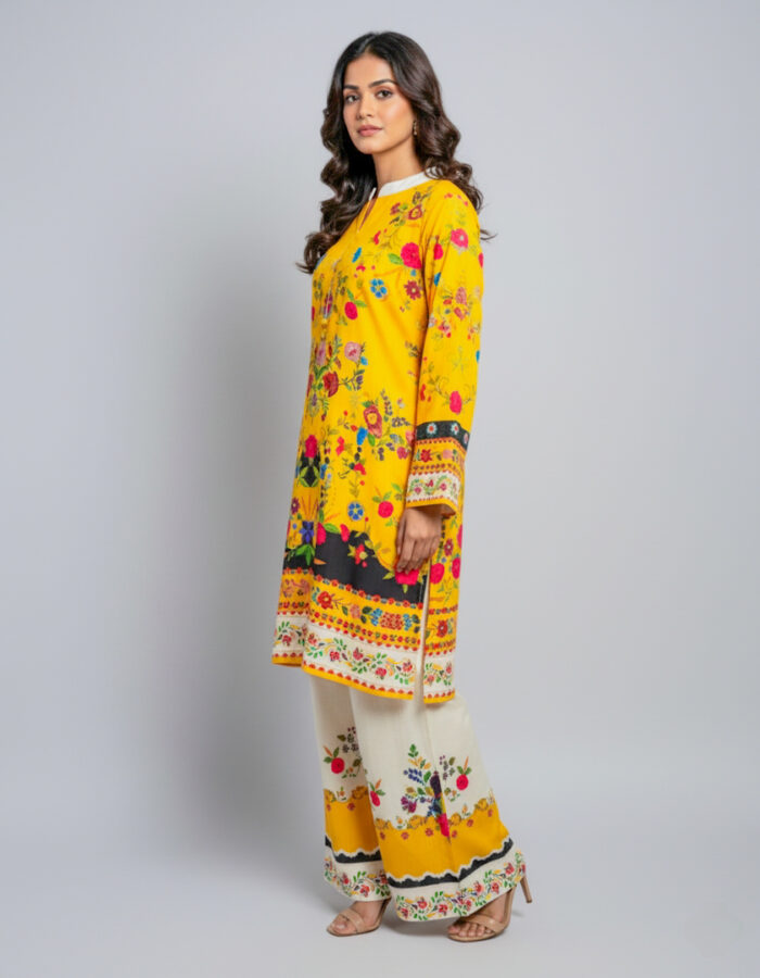 Elegant Yellow 2-Piece Lawn Suit – Style & Comfort in Every Stitch! - Image 2