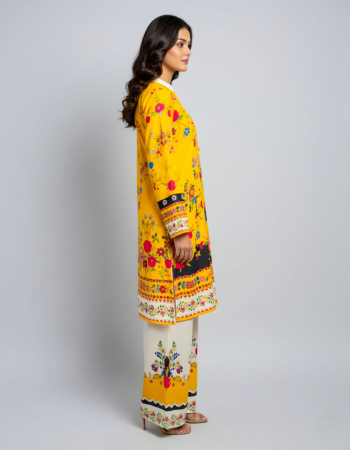 Elegant Yellow 2-Piece Lawn Suit – Style & Comfort in Every Stitch! - Image 4